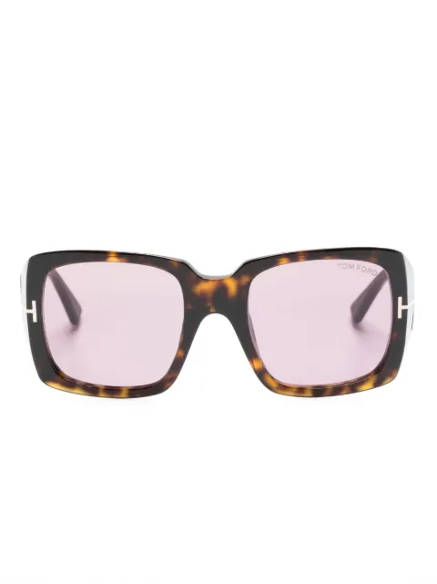 TOM FORD Eyewear lentes de sol con armazón cuadrada estilo carey