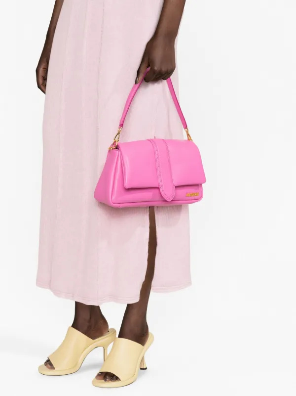 JACQUEMUS Le Bambimou パフドフラップバッグ ピンク Jacquemus Le Bambimou Leather Shoulder Bag | Pink | FARFETCH