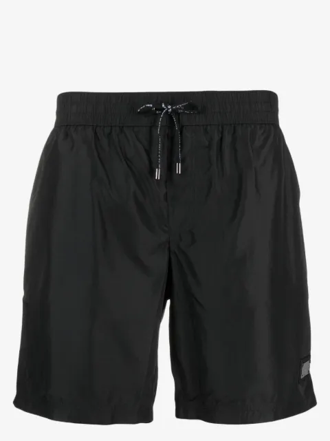 Dolce & Gabbana logo-plaque drawstring swim shorts