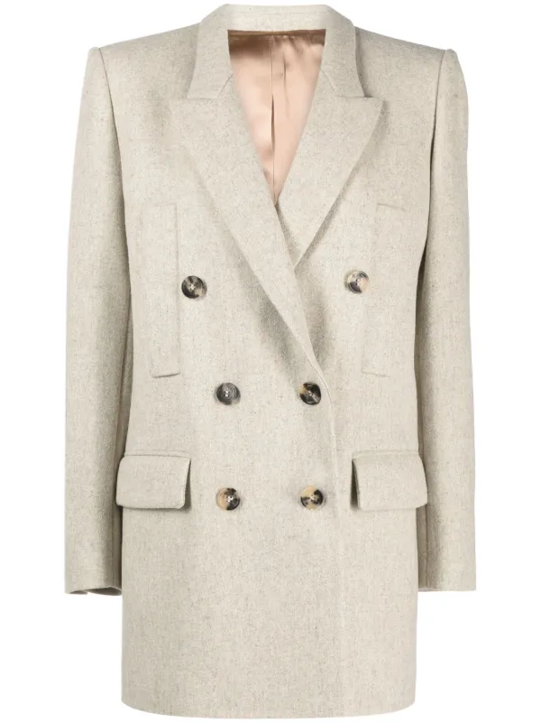 Isabel Marant Floyd Double-breasted Blazer in Neutrals