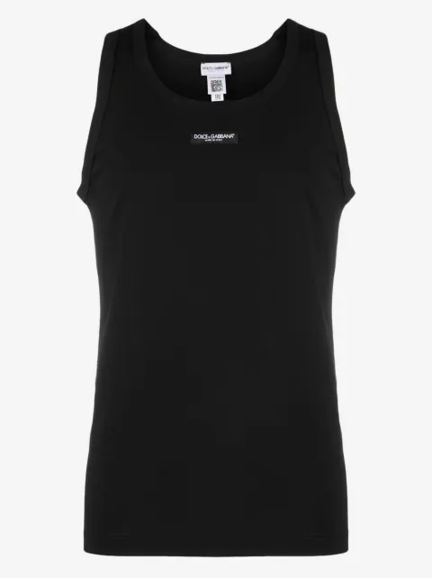 Dolce & Gabbana logo-patch tank top