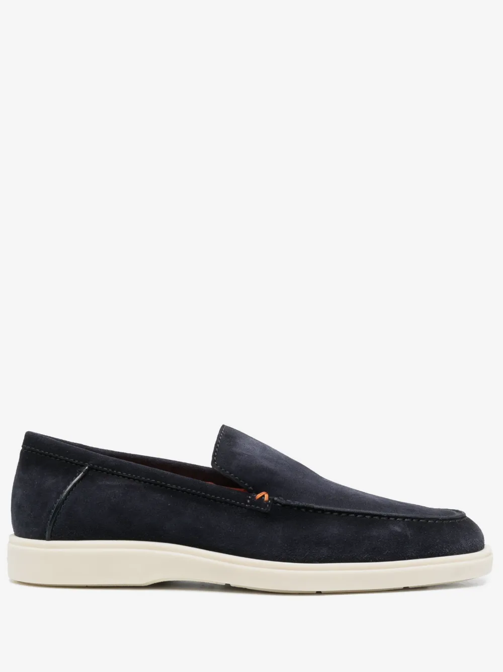 Santoni almond-toe suede loafers | Blue | Image 1