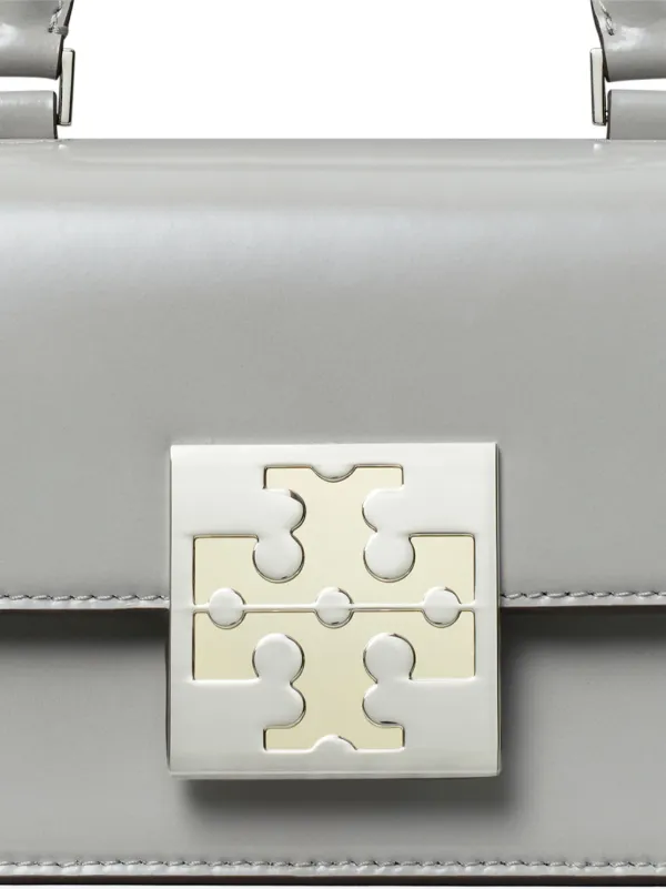 Tory Burch Mini Bon Bon Spazzolato Tote Bag | Grey | FARFETCH