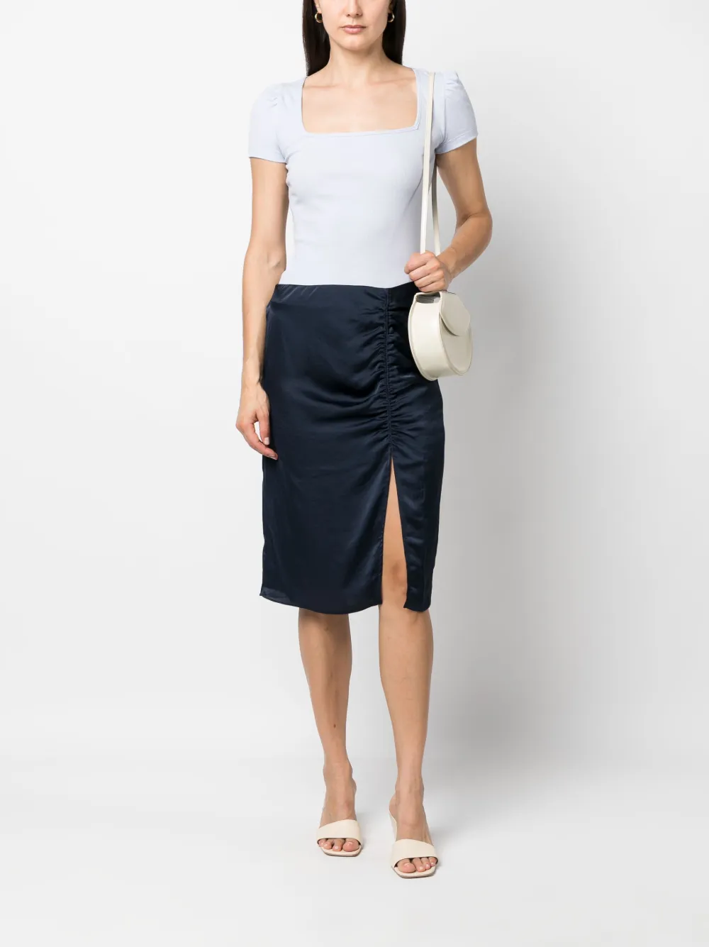 Ba&Sh square-neck short-sleeve top - Blauw