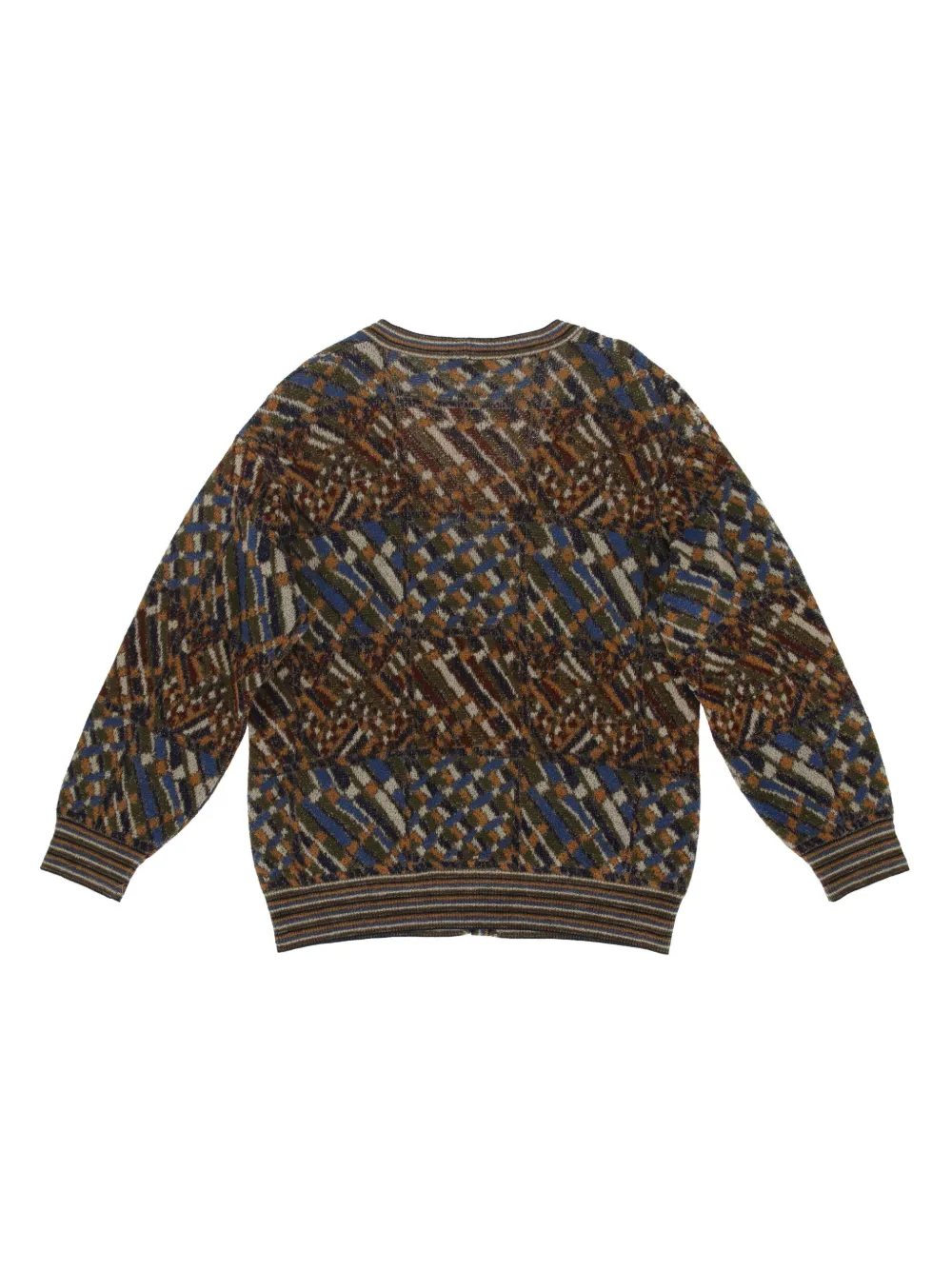 Missoni Pre-Owned 1980s abstract-knit cardigan - Bruin