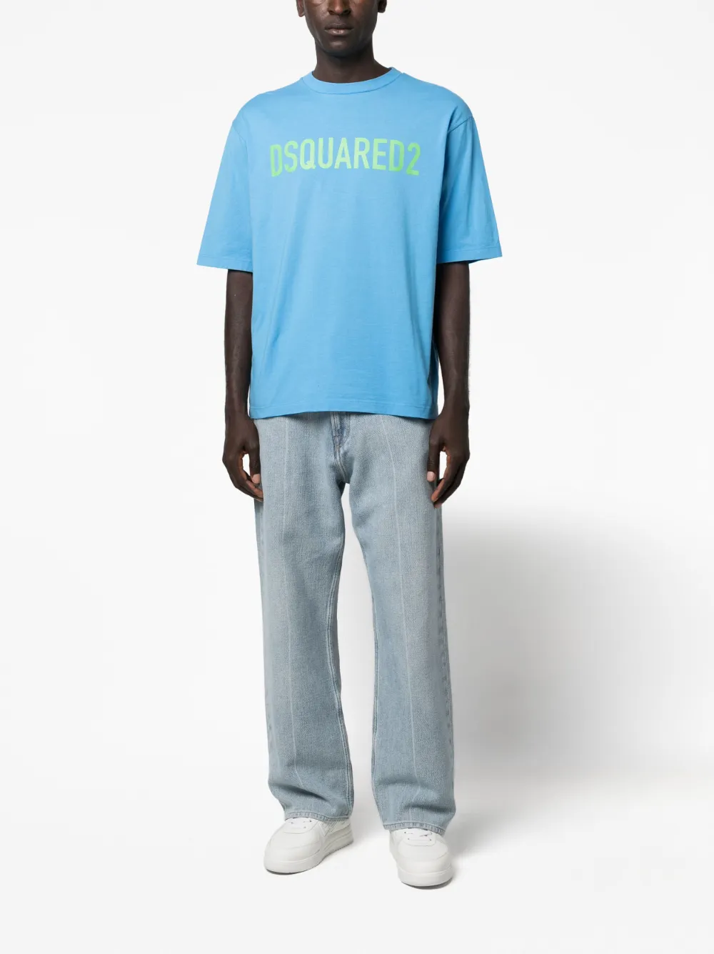 DSQUARED2 تيشيرت قطن بطبعة شعار الماركة | تيشيرتات | Image 2