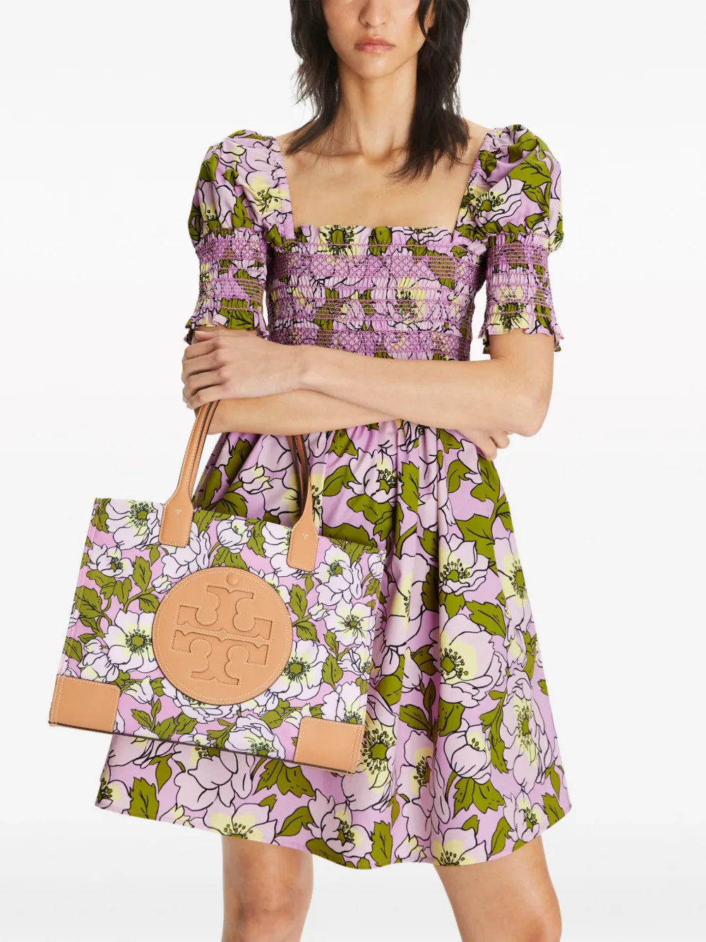 Tory Burch Ella small floral-print tote bag - Veelkleurig