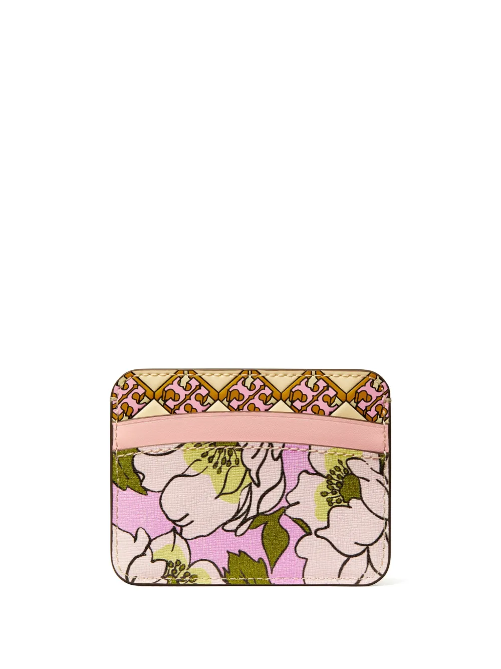 Tory Burch Pasjeshouder met bloemenprint - Roze