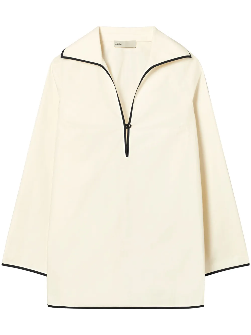 Tory Burch contrast-stitch poplin tunic Women