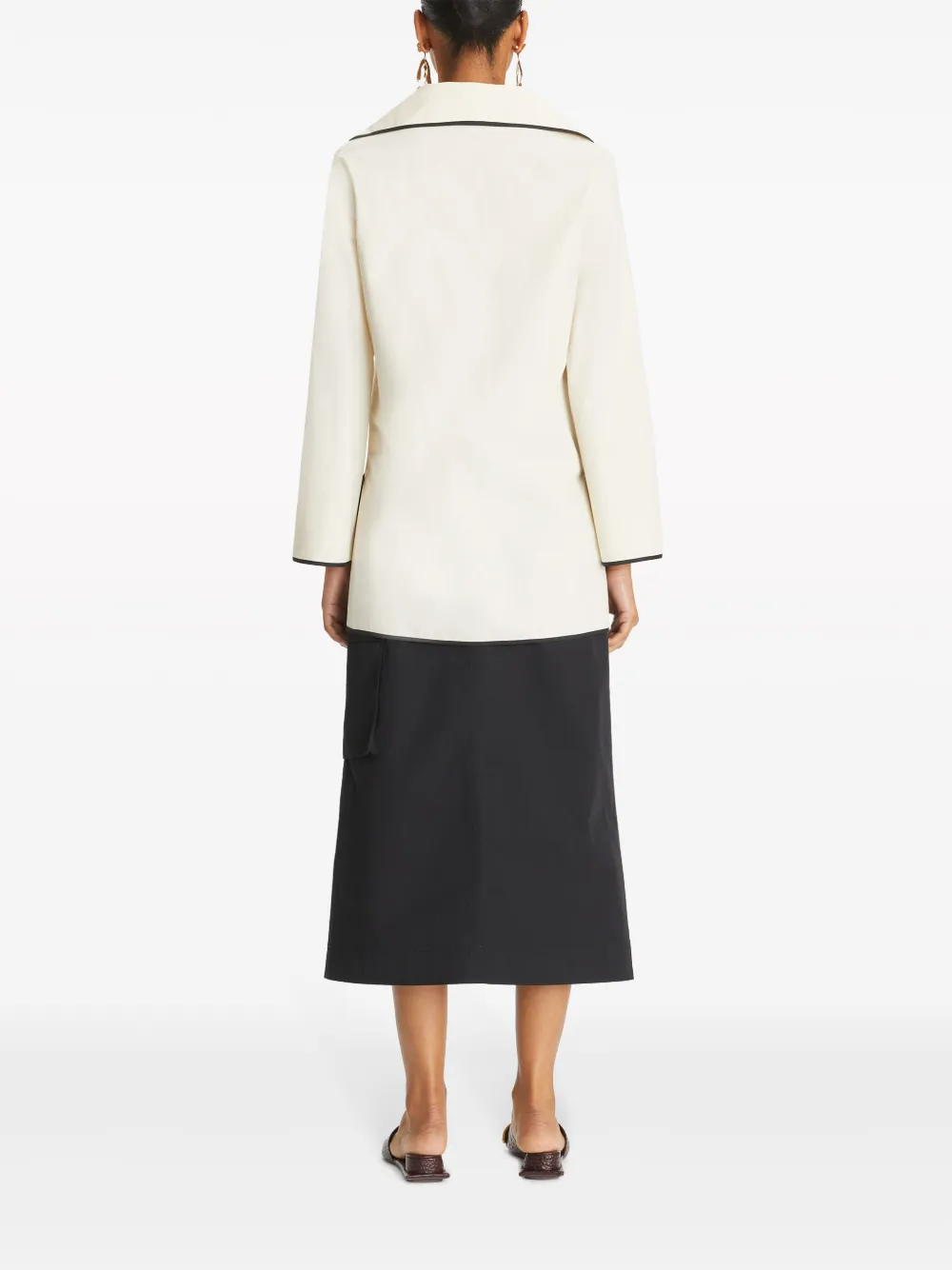 Affordable Tory Burch contrast-stitch poplin tunic Women