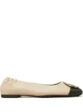 Tory Burch Claire cap-toe ballerina shoes - Neutrals