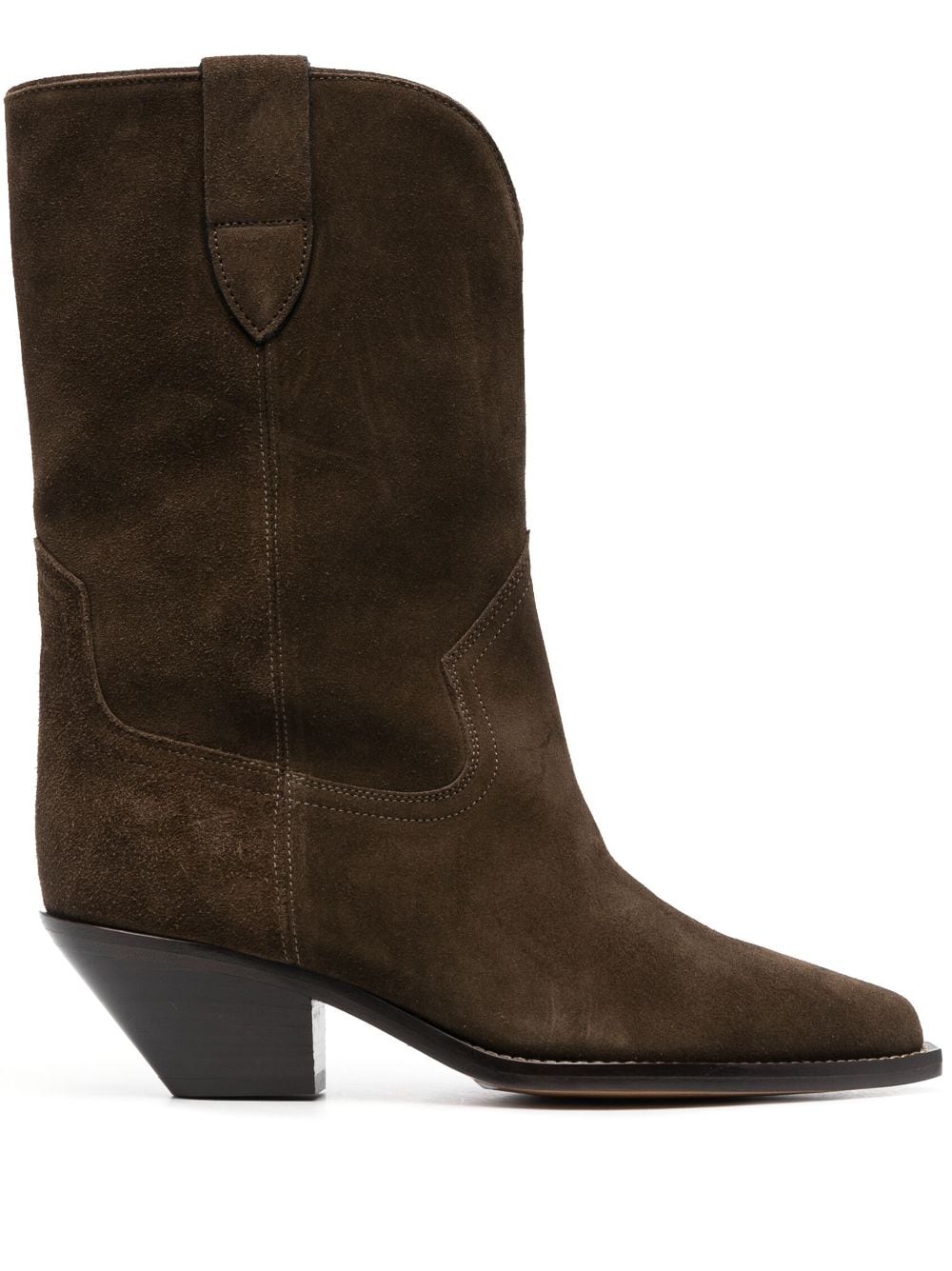 Isabel Marant Dahope Suede Cowboy Boots In Grey