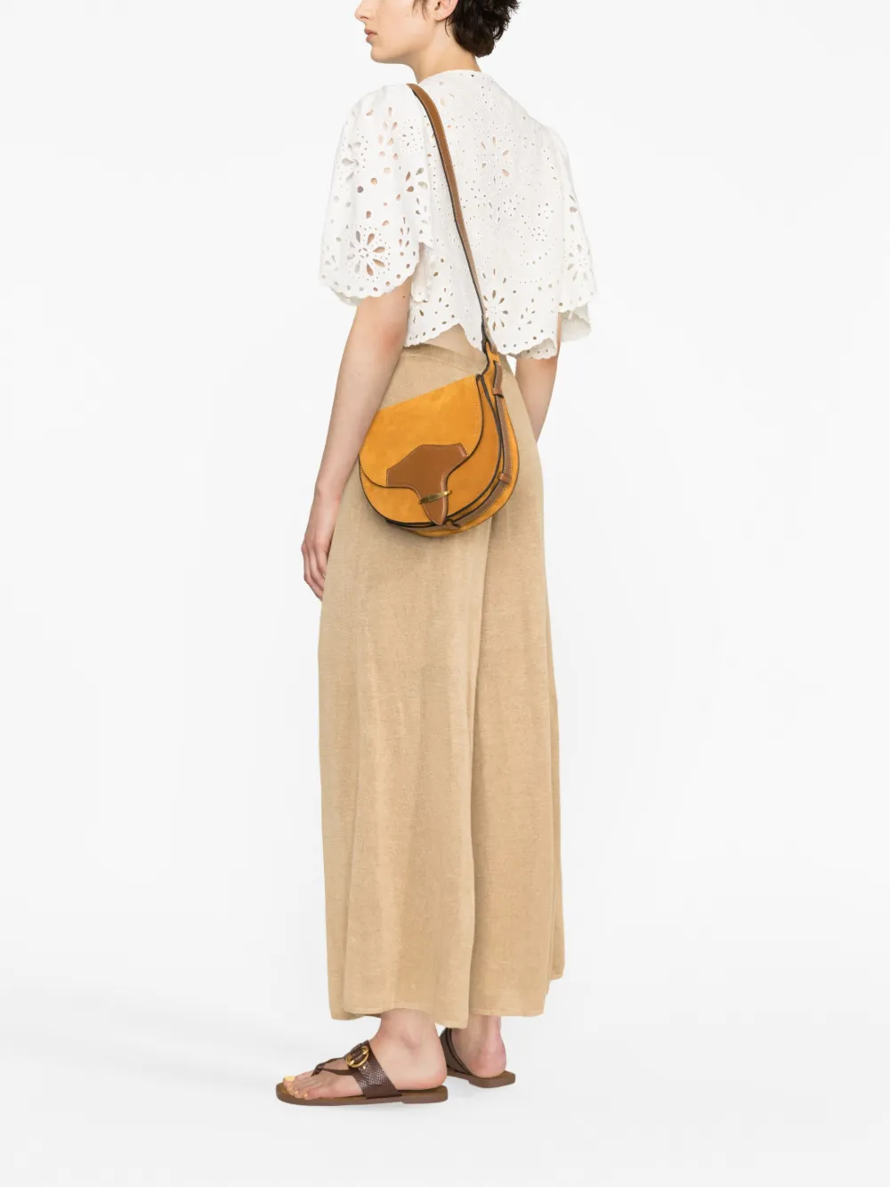 ISABEL MARANT Botsy suede crossbody bag - Bruin