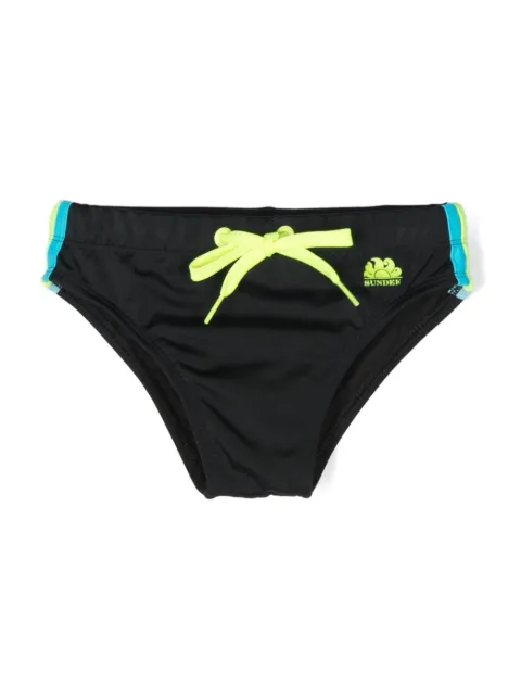 Sundek logo-stamp drawstring swim trunks 