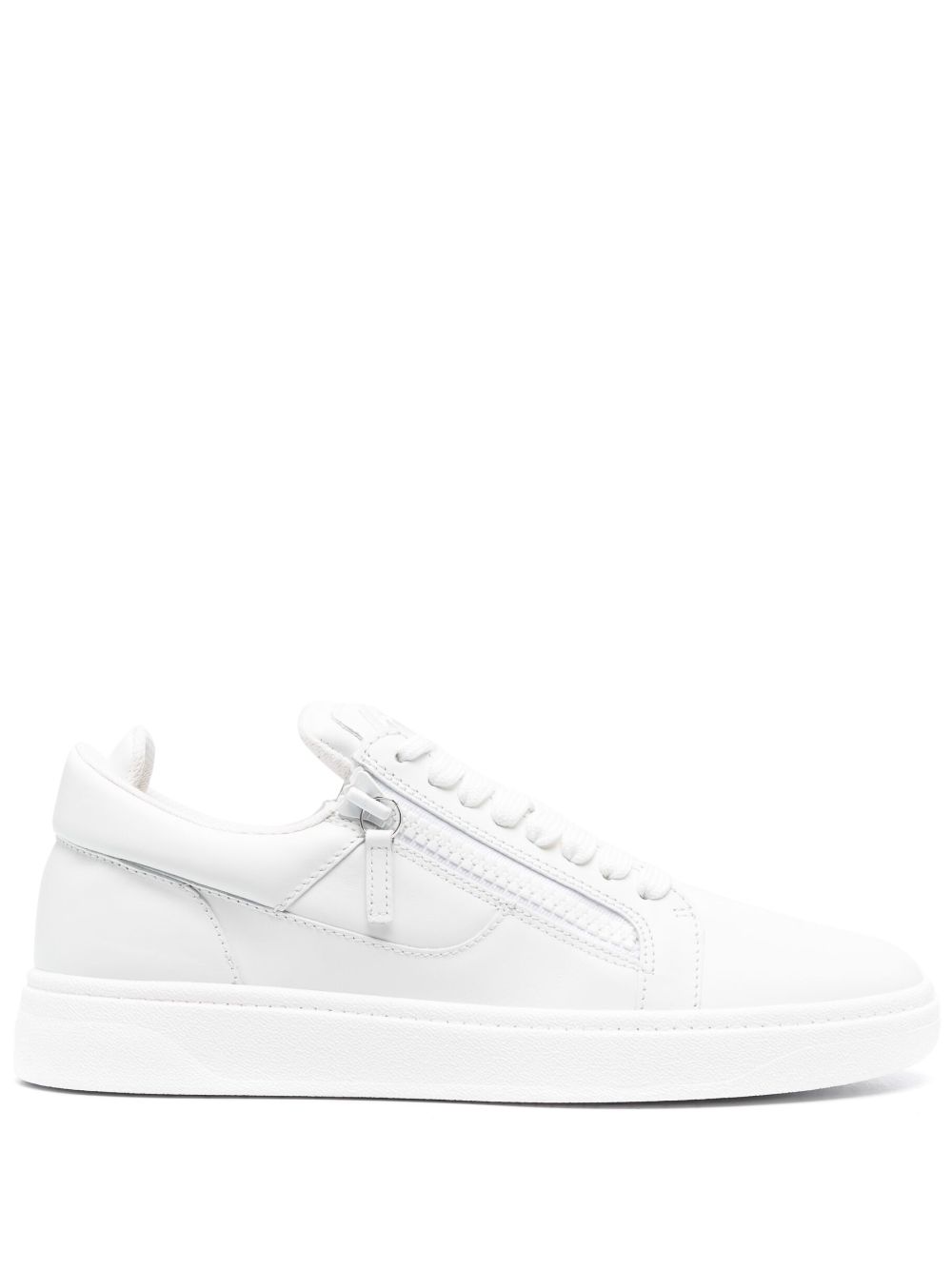 Shop Giuseppe Zanotti Gz94 Low-top Leather Sneakers In White