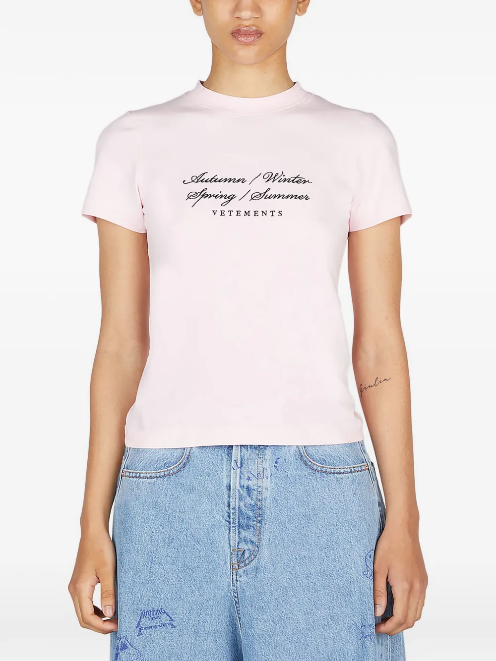 VETEMENTS 4 Seasons T-shirt - Rosa