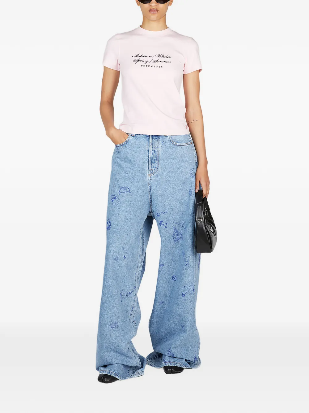 VETEMENTS 4 Seasons T-shirt Roze