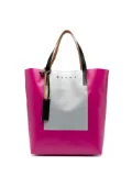 Marni engraved-logo panelled tote - Grey