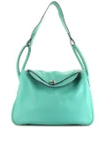 Hermès Pre-Owned Lindy leather handbag - Blue