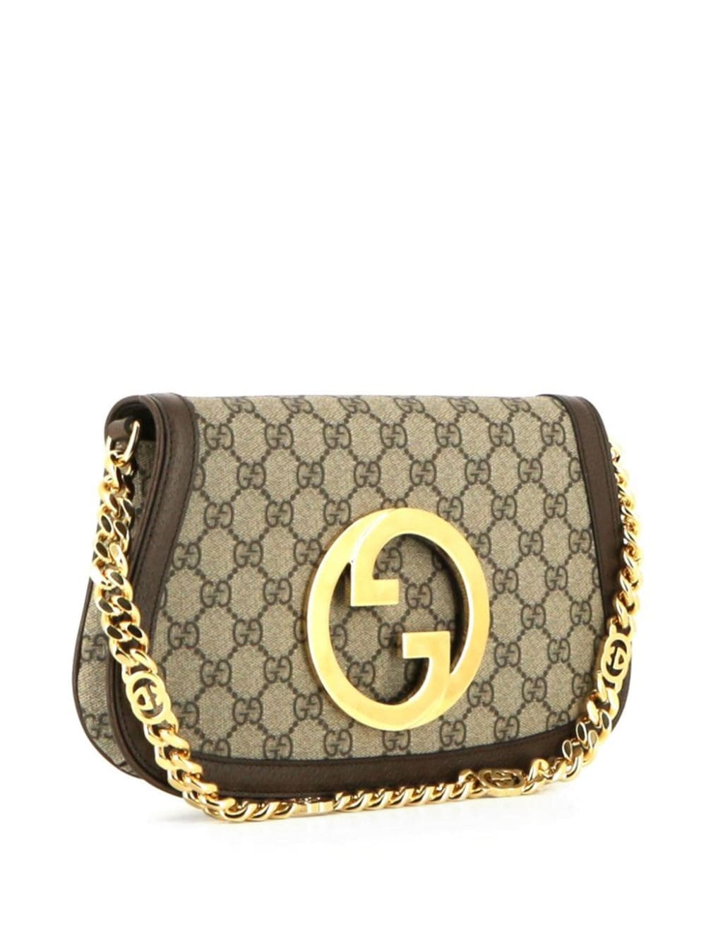 Pre-owned Gucci Blondie Shoulder Bag In Brown