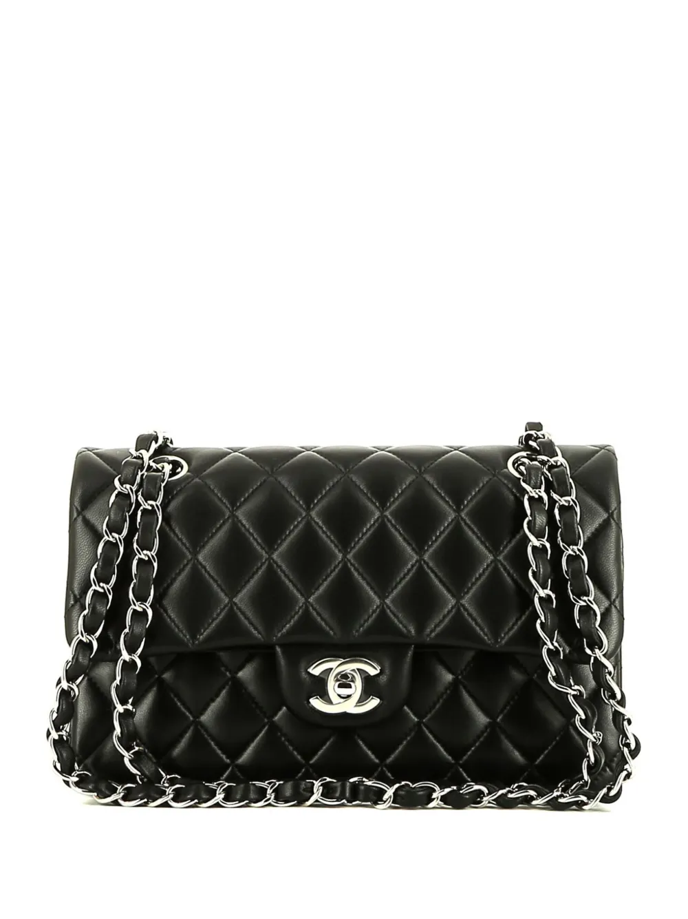 Pre-owned Chanel 2022 Small Classic Flap Shoulder Bag In Black