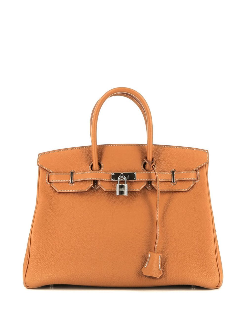 Pre-owned Hermes 2017  Birkin 35 Handbag In Orange
