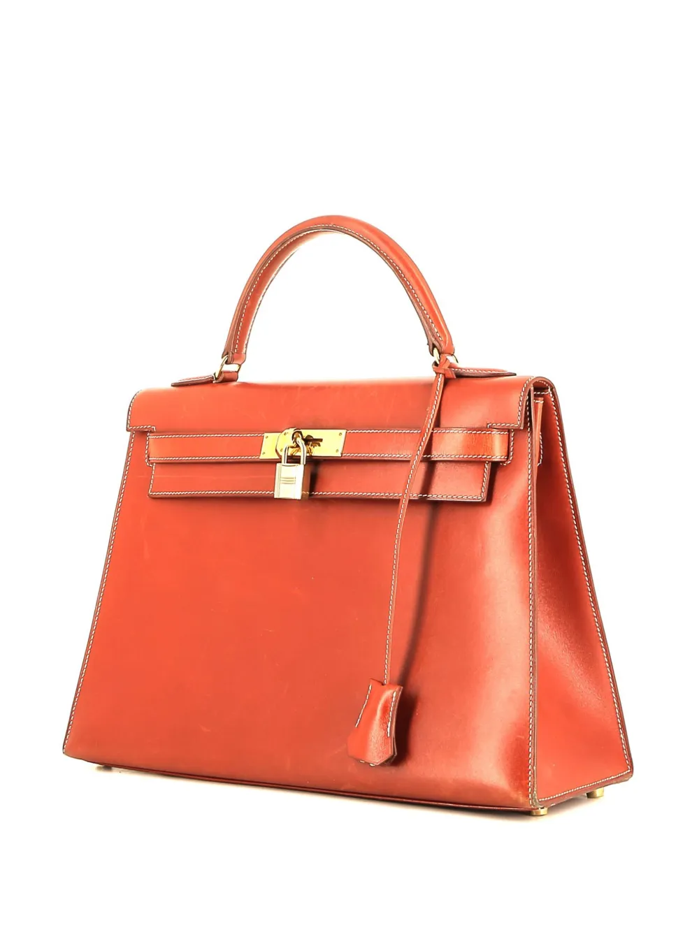 Pre-owned Hermes Kelly 32 Bag In Red