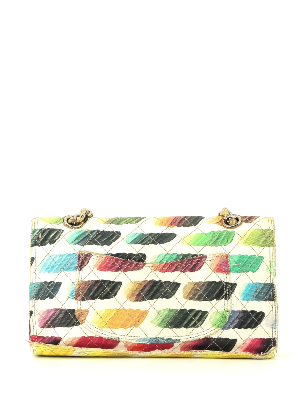 CHANEL Pre-Owned Timeless watercolour-print shoulder bag - Wit