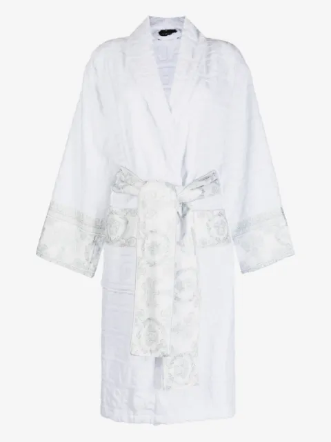 Versace peignoir à imprimé Medusa et logo en jacquard