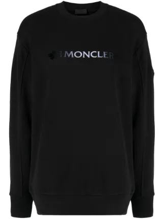MONCLER ブラック ロゴ スウェット