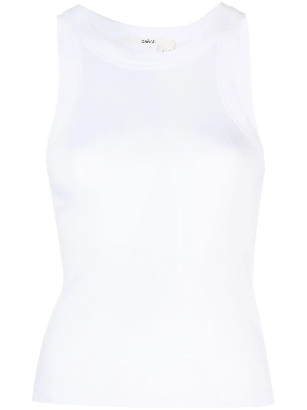 Ba&sh Fine-ribbed Cotton Tank Top In White