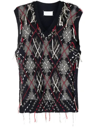 NTTMaison Margiela アーガイルニットベスト Maison Margiela（旧Maison Martin Margiela） - 【定価21.2万