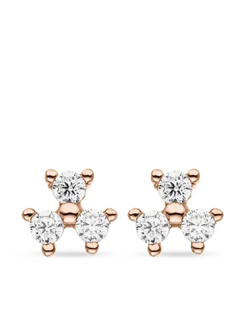 VEYNOU aretes Fleur en oro rosa de 14kt con diamante