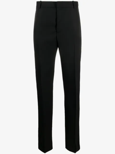 Alexander McQueen satin-trimmed tailored trousers