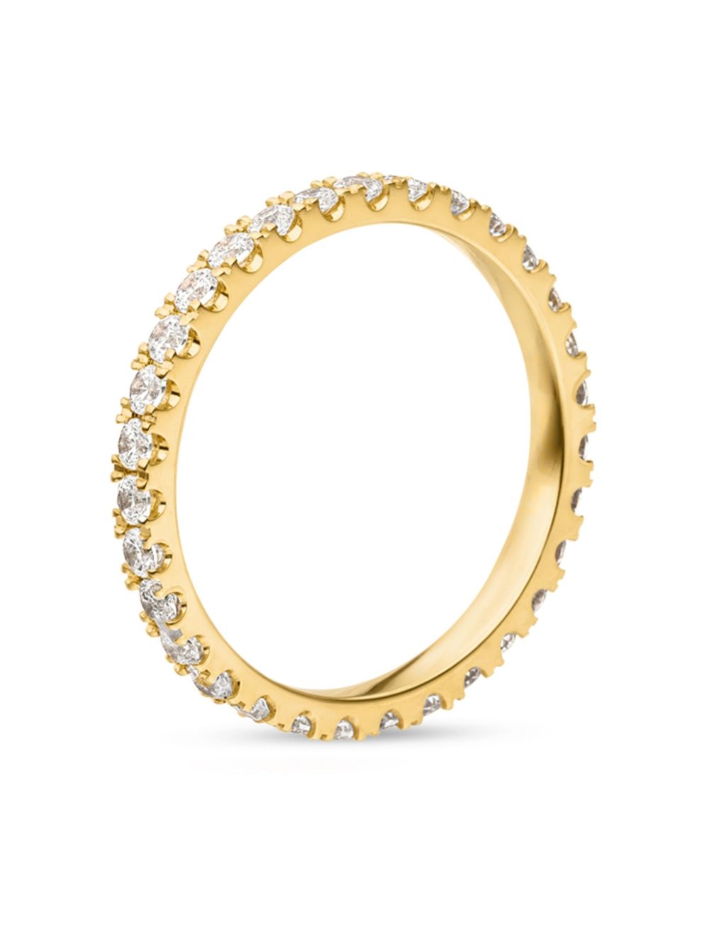 18kt recycled yellow gold Memory diamond ring