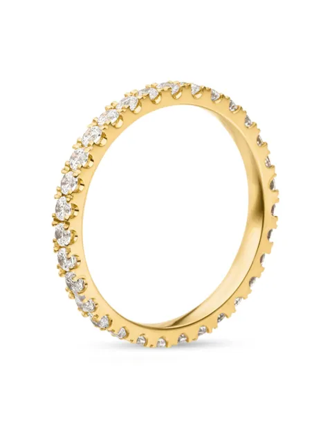 VEYNOU 18kt recycled yellow gold Memory diamond ring