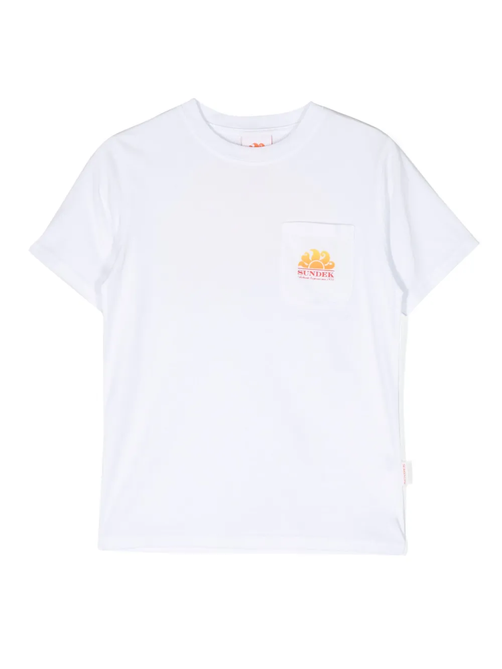 Sundek Kids' Logo-print Cotton T-shirt In White