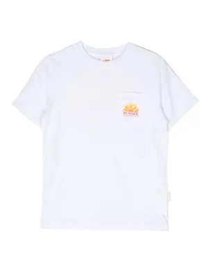 Sundek logo print Cotton T shirt Farfetch