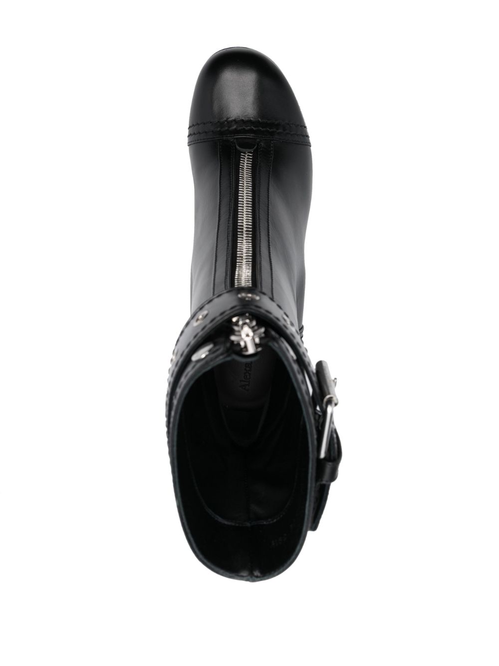 Alexander McQueen buckle-detail 90mm leather boots Women