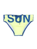 Sundek logo-print drawstring swim trunks - Yellow