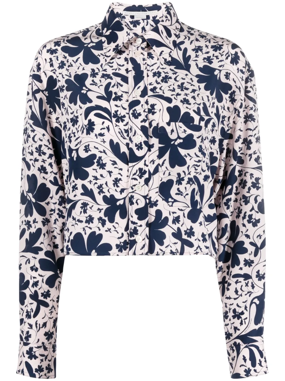 Stella Mccartney Floral Print Long Sleeves Silk Shirt Farfetch