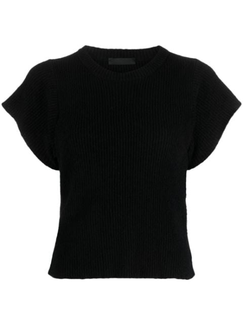 WARDROBE.NYC knitted short-sleeve top