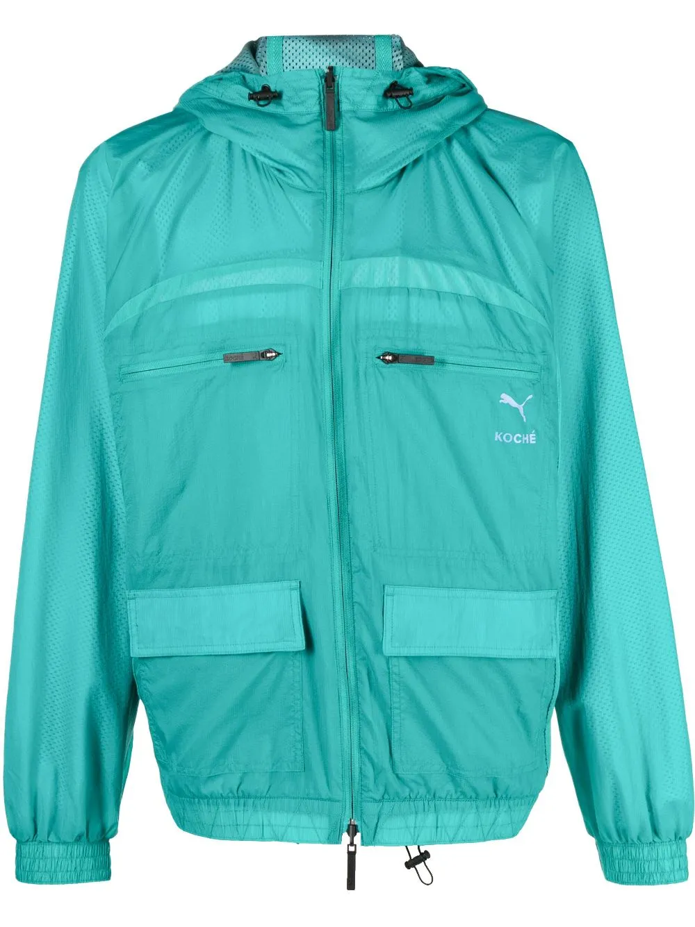 Puma Reversible Mesh Jacket In Green