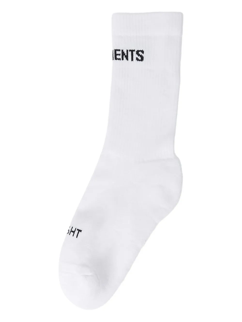 Vetements Intarsi Knit-logo Socks In White