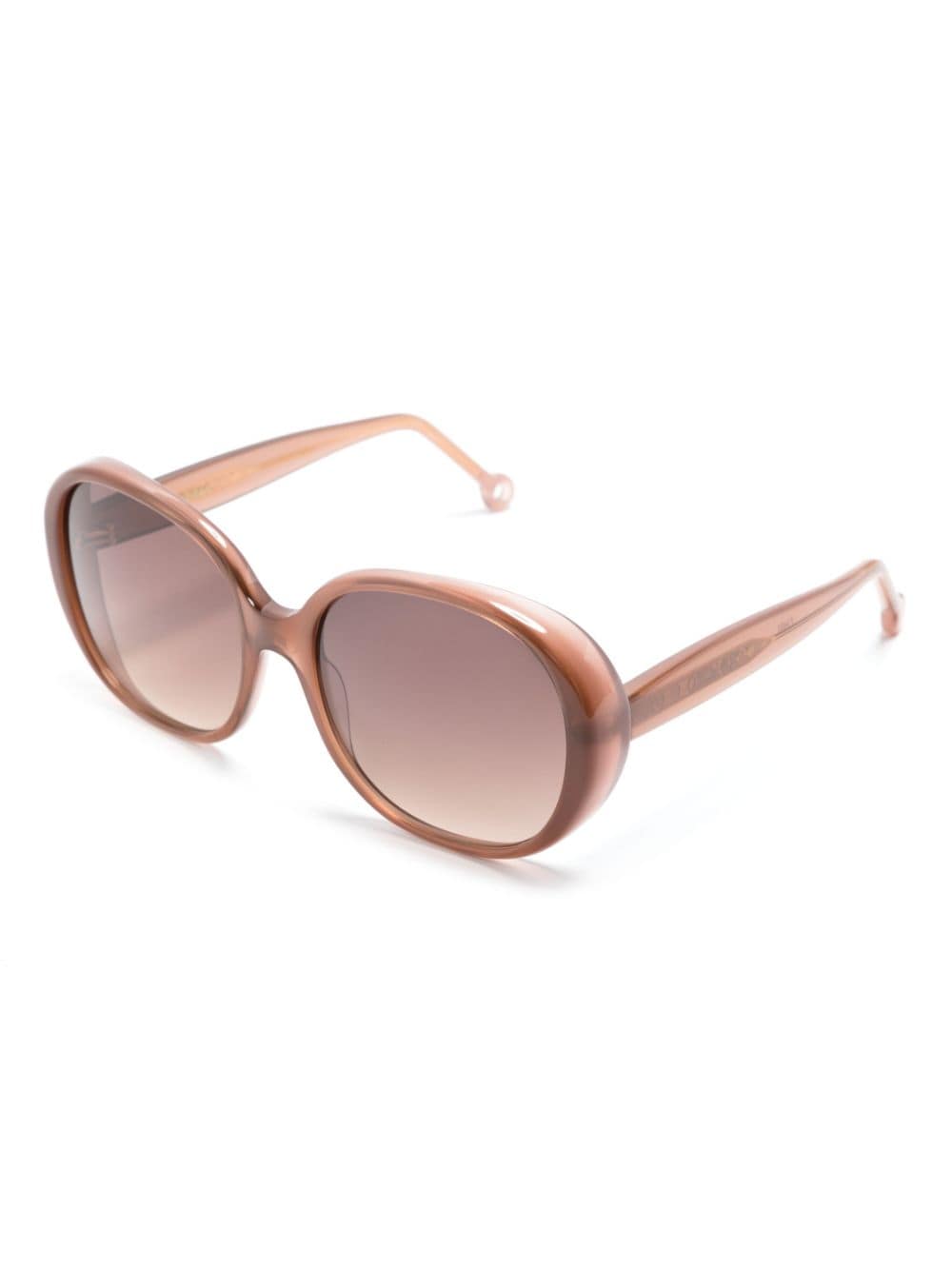 NATHALIE BLANC PARIS gradient-lenses oversize-frame sunglasses - Roze