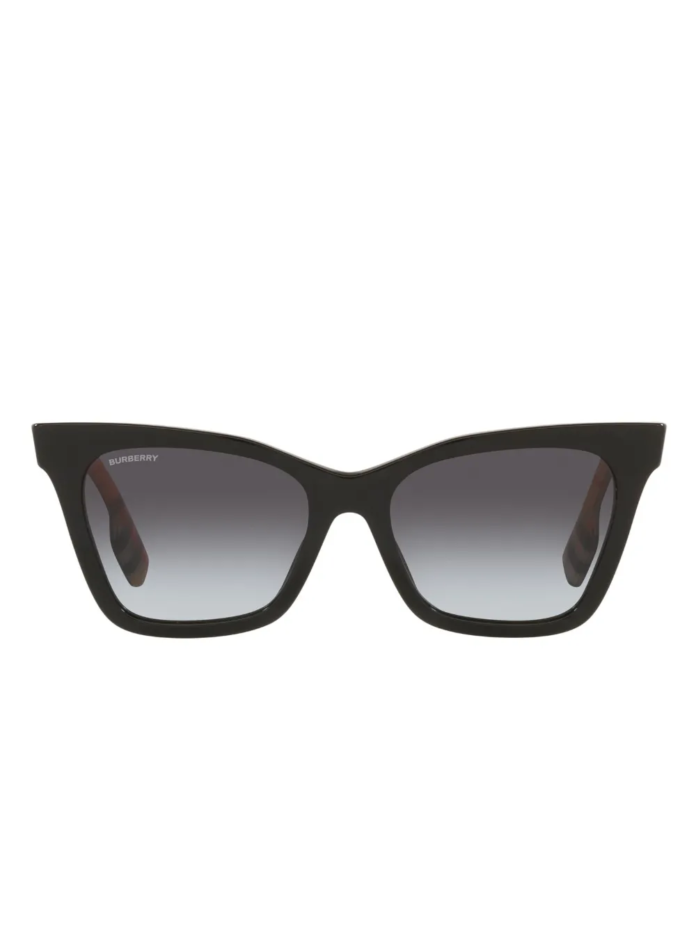 Burberry Eyewear check-detail oversized-frame sunglasses | Black | Image 1