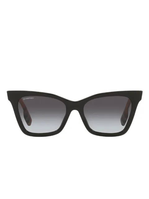 Burberry Eyewear check-detail oversized-frame sunglasses