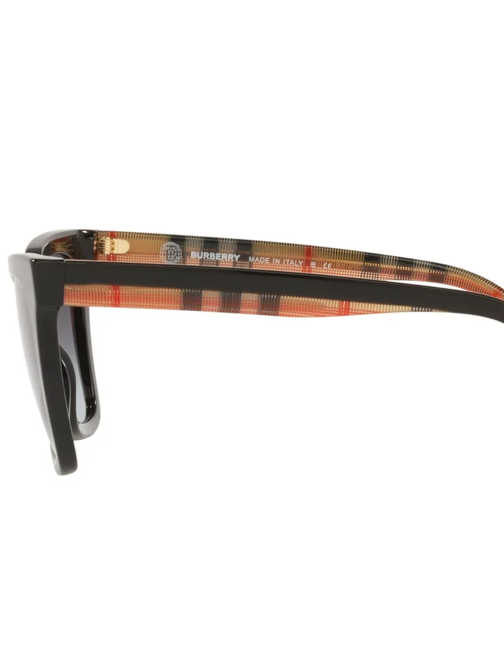 Burberry Eyewear Check-detail Oversized-frame Sunglasses In Black