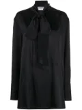 Jil Sander pussy bow silk-satin blouse - Black