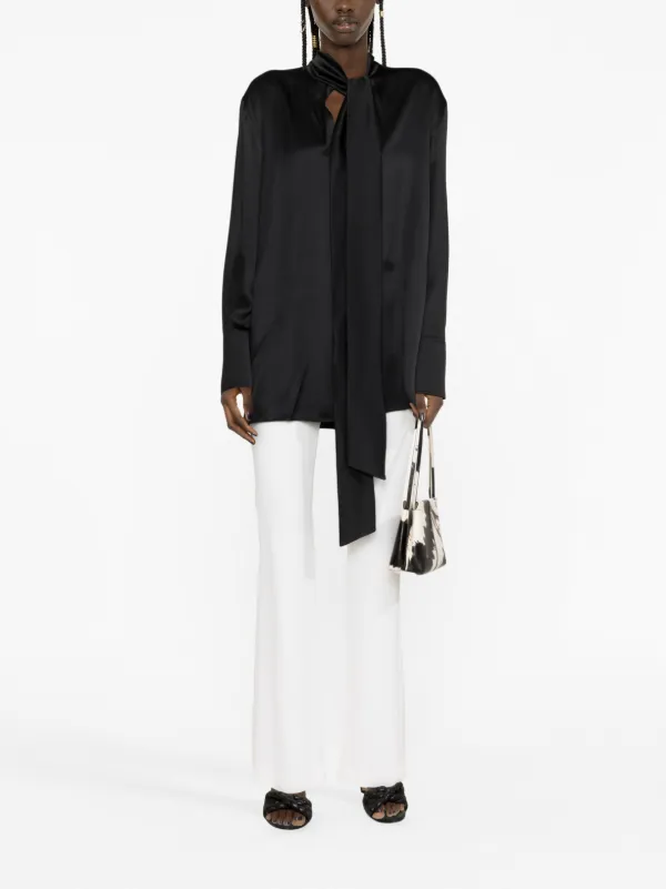 Jil Sander ボウタイ ブラウス | ブラック | FARFETCH JP